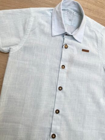 fernandaramoskids com br Camisa Infantil Masculina Manga Curta Ogochi Casual Azul Bebe 1