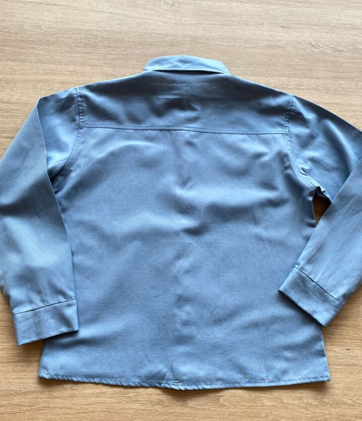 fernandaramoskids com br Camisa Infantil Masculina Manga Longa Azul Social 3