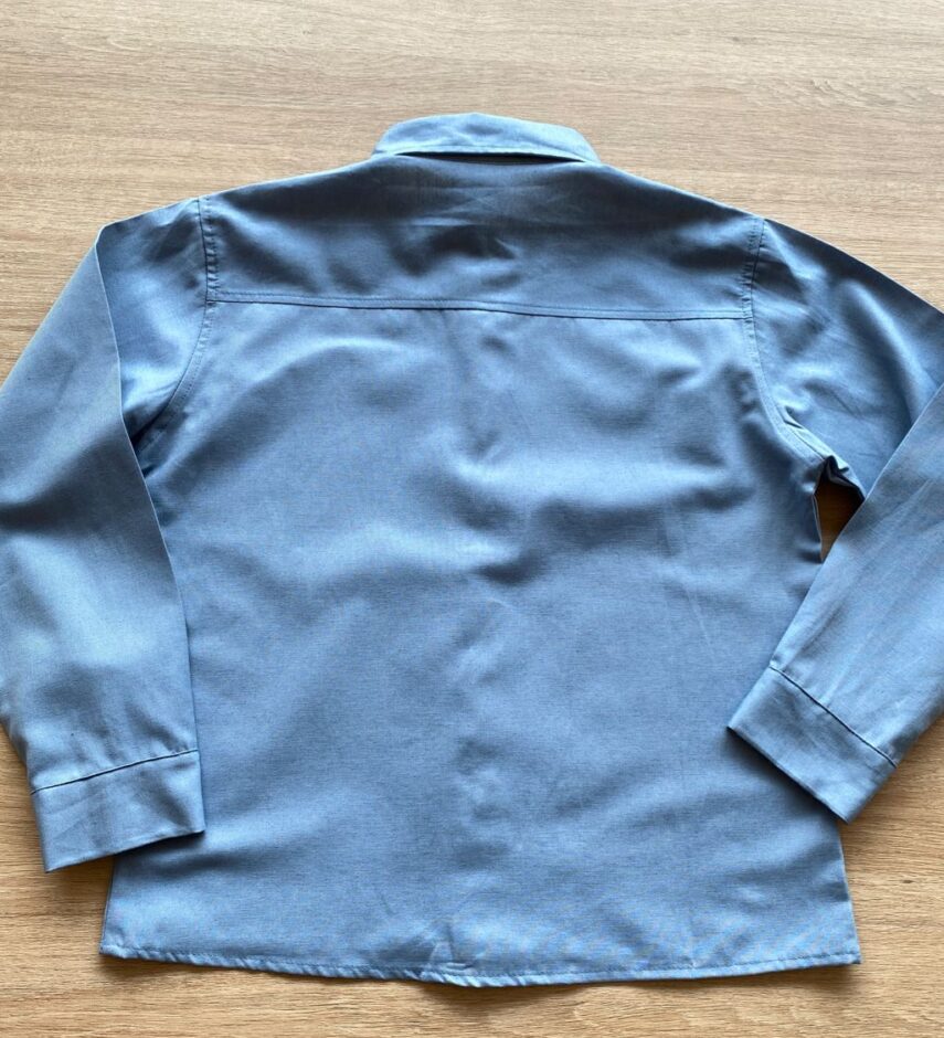 fernandaramoskids com br Camisa Infantil Masculina Manga Longa Azul Social 3
