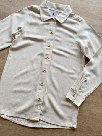 fernandaramoskids com br Camisa Infantil Masculina Manga Longa Bege 1