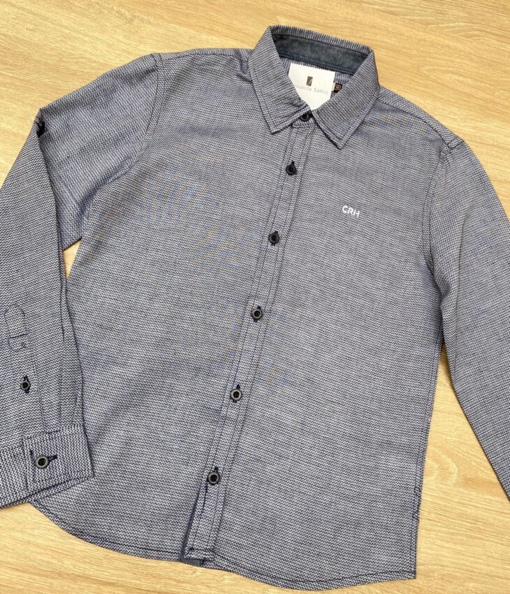 fernandaramoskids com br Camisa Infantil Masculina Manga Longa Cinza Mesclado 1