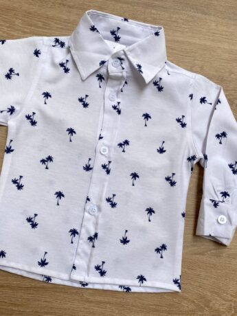 fernandaramoskids com br Camisa Infantil Masculina Manga Longa Estampada Branca 1