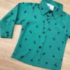 fernandaramoskids com br Camisa Infantil Masculina Manga Longa Estampada Verde 1