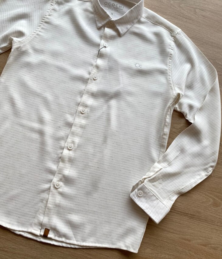 fernandaramoskids com br Camisa Infantil Masculina Manga Longa Ogochi Concept Off White 1