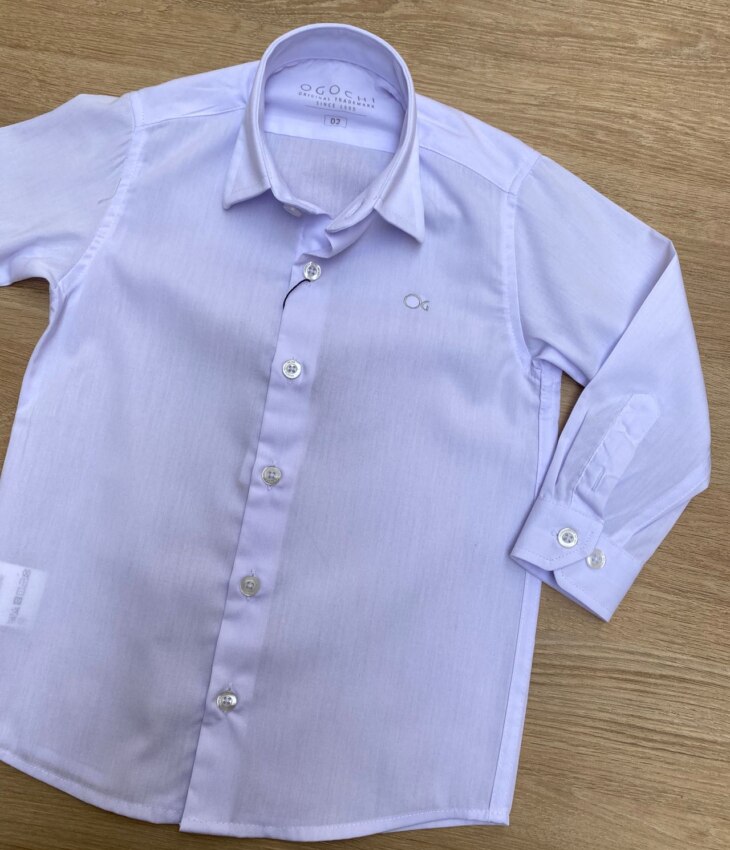 fernandaramoskids com br Camisa Infantil Masculina Manga Longa Ogochi Essencial Branca 1