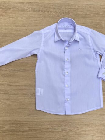 Camisa Infantil Masculina Manga Longa Ogochi Essencial Branca Fernanda Ramos Kids
