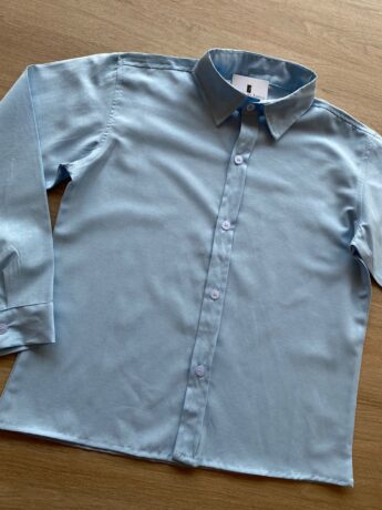 fernandaramoskids com br Camisa Infantil Masculina Manga Longa Social Azul 1