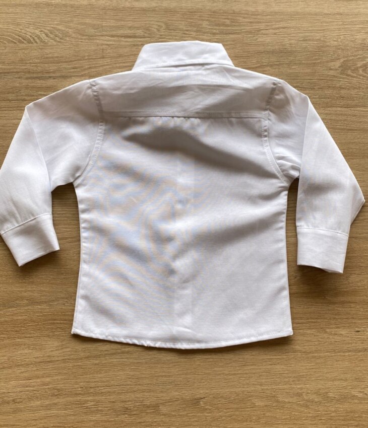 fernandaramoskids com br Camisa Infantil Masculina Manga Longa Social Branca 1