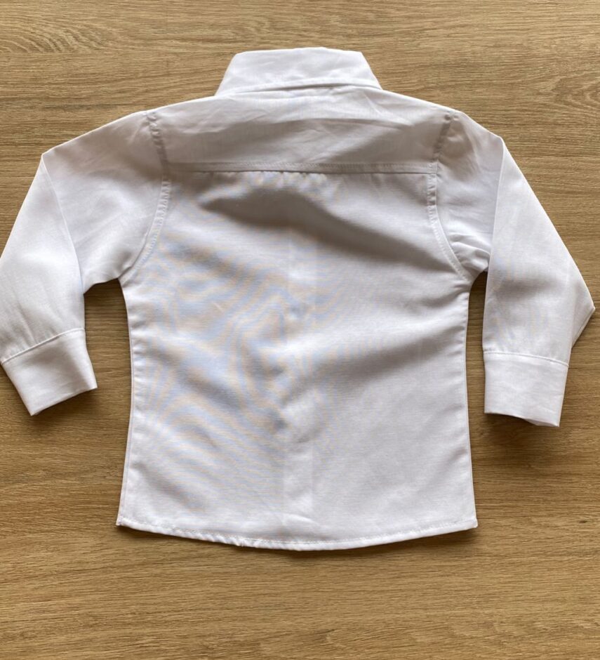 fernandaramoskids com br Camisa Infantil Masculina Manga Longa Social Branca 1