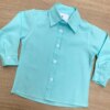 fernandaramoskids com br Camisa Infantil Masculina Manga Longa Social Verde Água 1