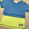 fernandaramoskids com br Camiseta Infantil Masculina Azul com Detalhe Verde 1