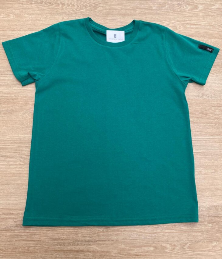 Camiseta Infantil Masculina Básica Verde Fernanda Ramos Kids