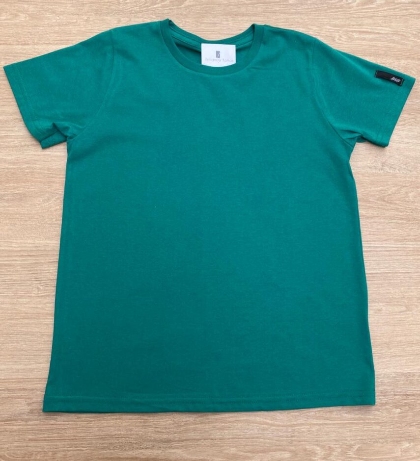 Camiseta Infantil Masculina Básica Verde Fernanda Ramos Kids