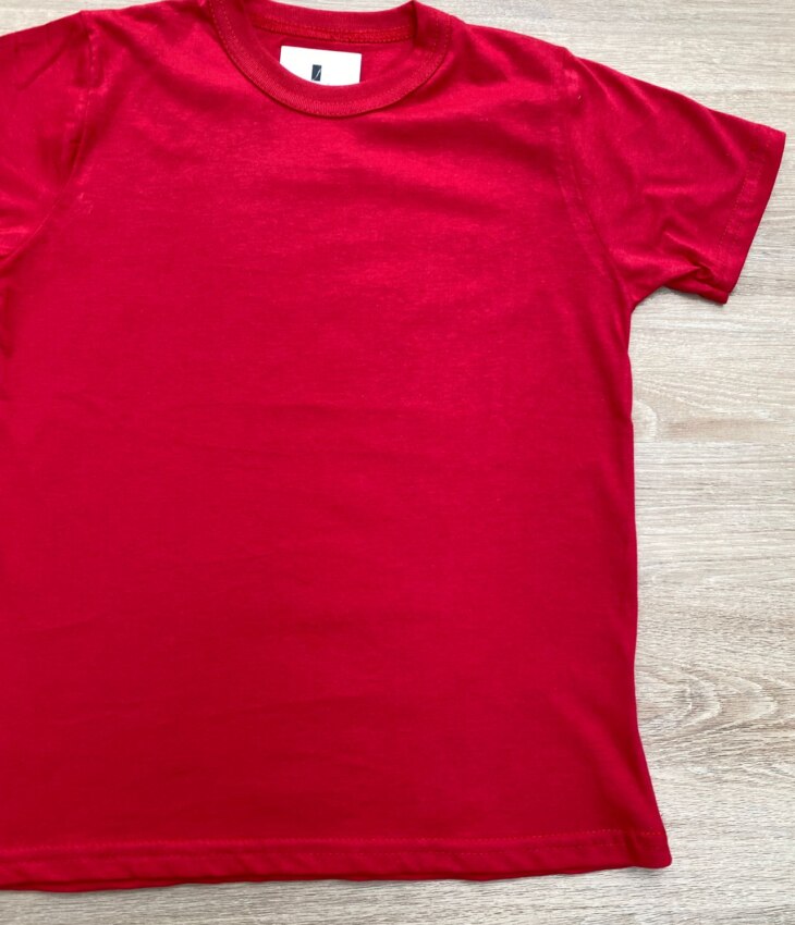 fernandaramoskids com br Camiseta Infantil Masculina Básica Vermelha 1