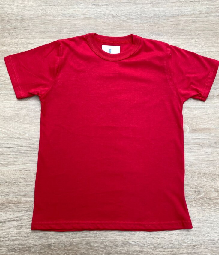Camiseta Infantil Masculina Básica Vermelha Fernanda Ramos Kids