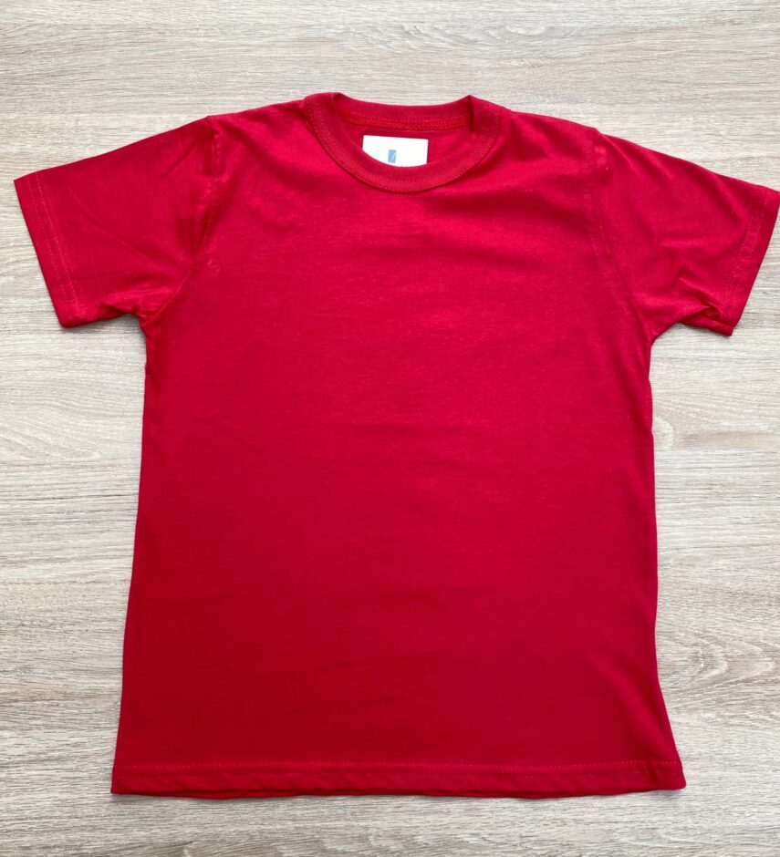 Camiseta Infantil Masculina Básica Vermelha Fernanda Ramos Kids