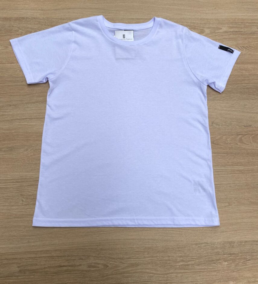 Camiseta Infantil Masculina Branca Básica Fernanda Ramos Kids