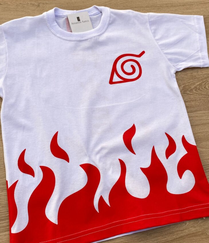 fernandaramoskids com br Camiseta Infantil Masculina Branca com Estampa Vermelha 1
