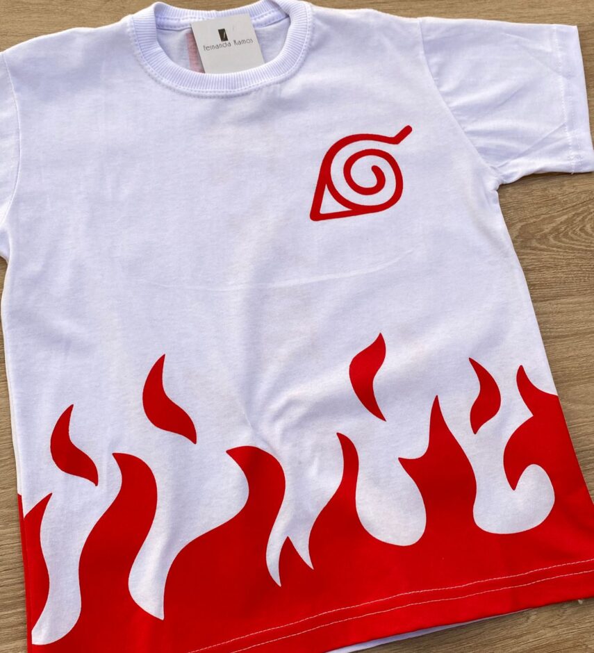 fernandaramoskids com br Camiseta Infantil Masculina Branca com Estampa Vermelha 1