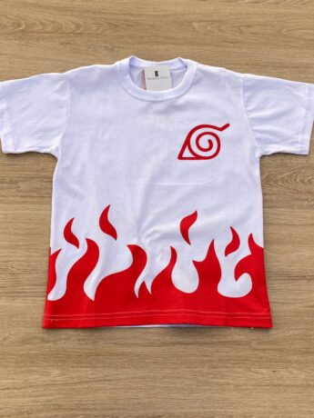 Camiseta Infantil Masculina Branca com Estampa Vermelha Fernanda Ramos Kids