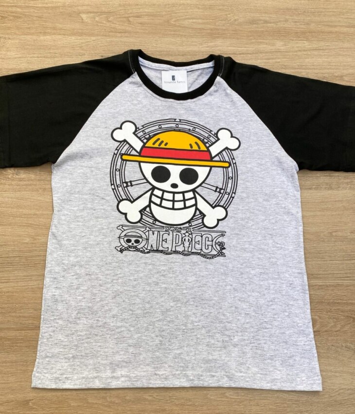 Camiseta Infantil Masculina Cinza com Estampa Fernanda Ramos Kids