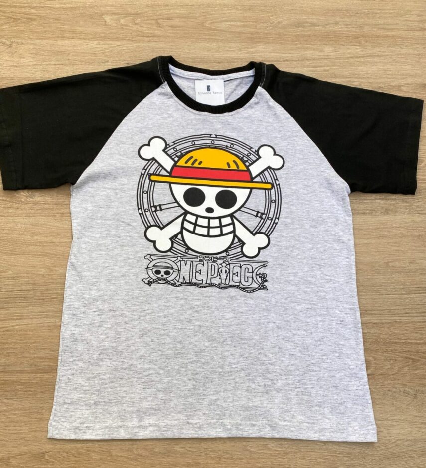 Camiseta Infantil Masculina Cinza com Estampa Fernanda Ramos Kids