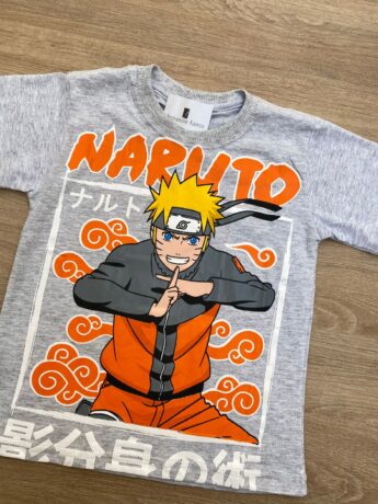 fernandaramoskids com br Camiseta Infantil Masculina Cinza com Estampa Laranja 1