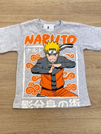 Camiseta Infantil Masculina Cinza com Estampa Laranja Fernanda Ramos Kids