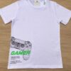 Camiseta Infantil Masculina Estampada Gamer Branca Fernanda Ramos Kids