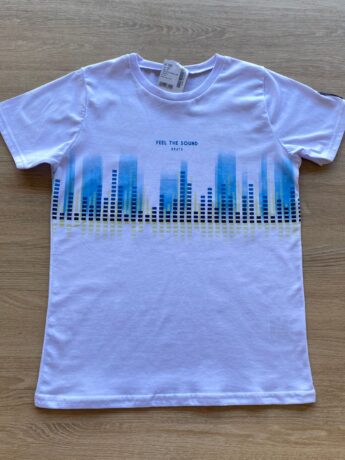 Camiseta Infantil Masculina Feel The Sound Branca Fernanda Ramos Kids