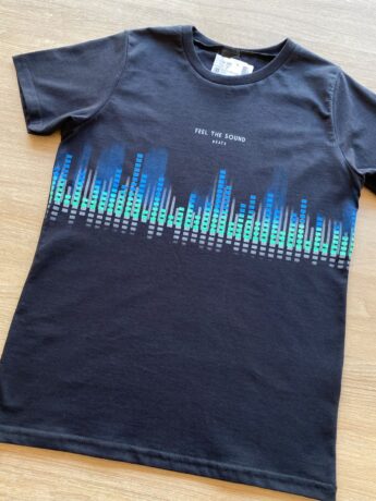fernandaramoskids com br Camiseta Infantil Masculina Feel The Sound Preta 1