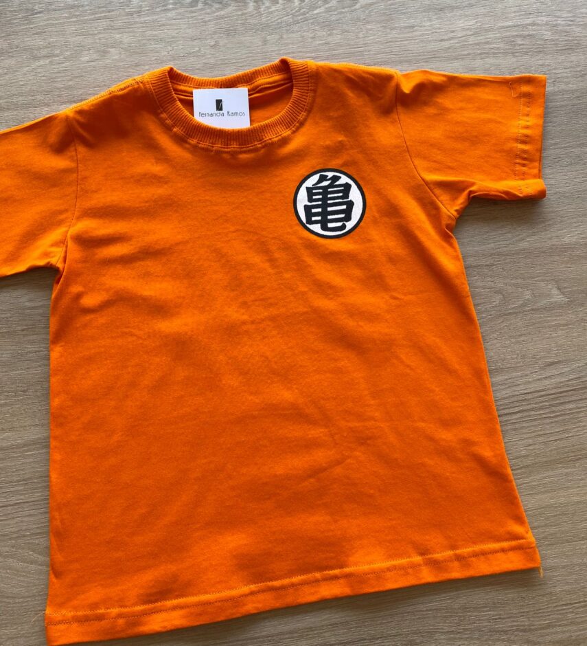 fernandaramoskids com br Camiseta Infantil Masculina Laranja com Detalhe 1