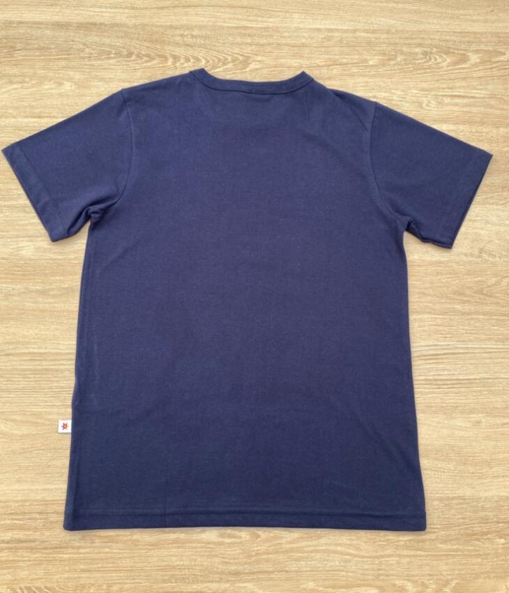 fernandaramoskids com br Camiseta Infantil Masculina Meia Malha Azul Marinho 2