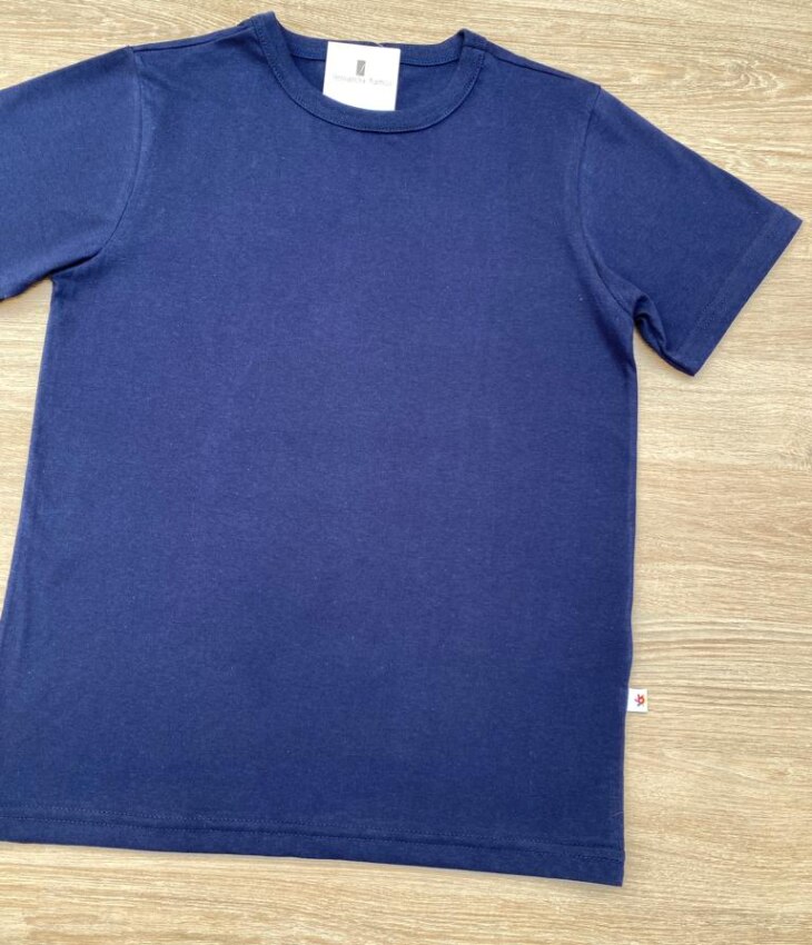 fernandaramoskids com br Camiseta Infantil Masculina Meia Malha Azul Marinho 1