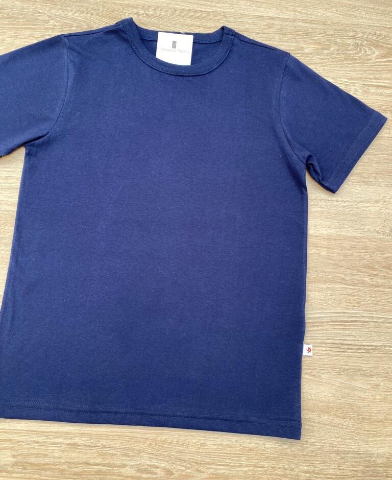 fernandaramoskids com br Camiseta Infantil Masculina Meia Malha Azul Marinho 1