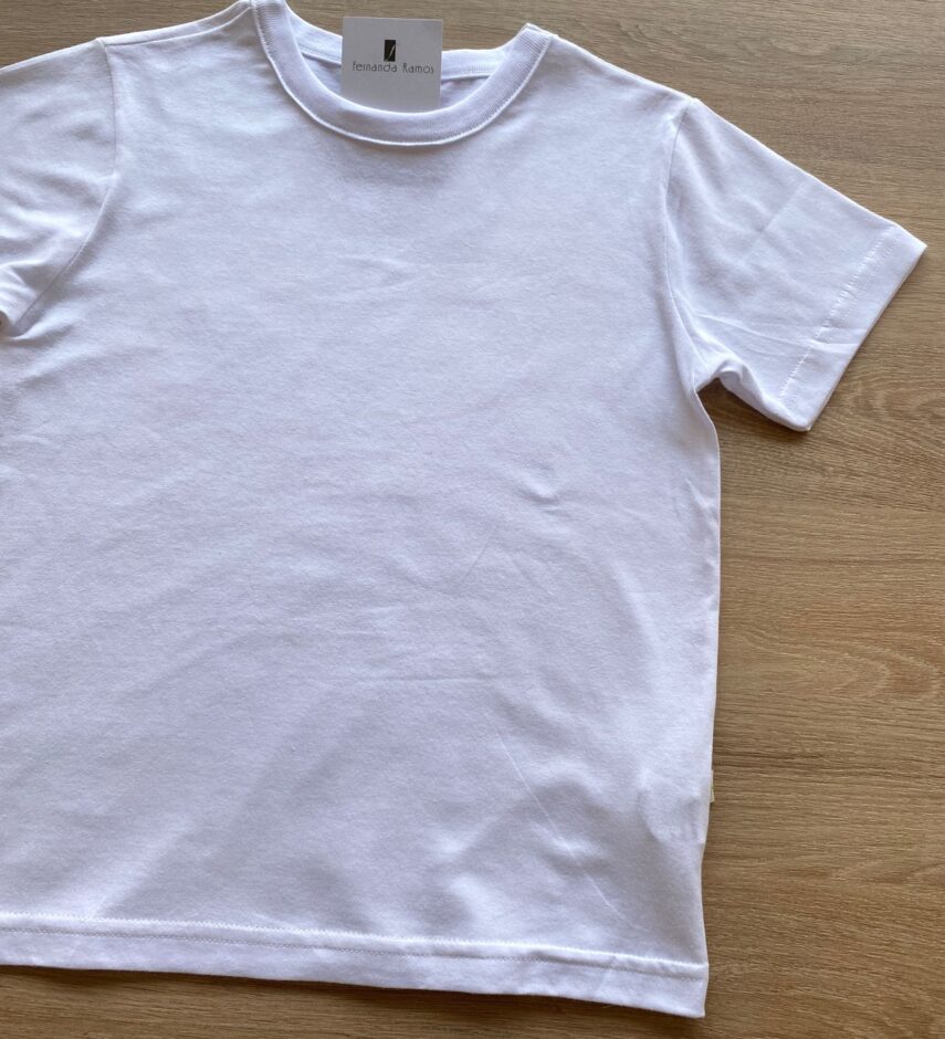 fernandaramoskids com br Camiseta Infantil Masculina Meia Malha Branca 1
