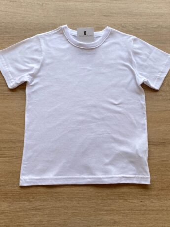Camiseta Infantil Masculina Meia Malha Branca Fernanda Ramos Kids