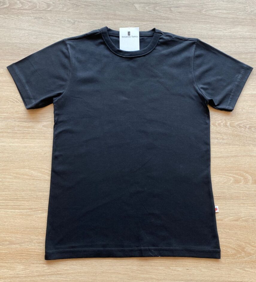 Camiseta Infantil Masculina Meia Malha Preta Fernanda Ramos Kids