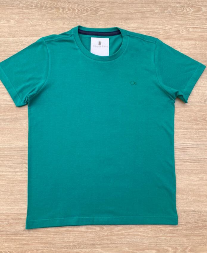 Camiseta Infantil Masculina Ogochi Essencial Verde Fernanda Ramos Kids