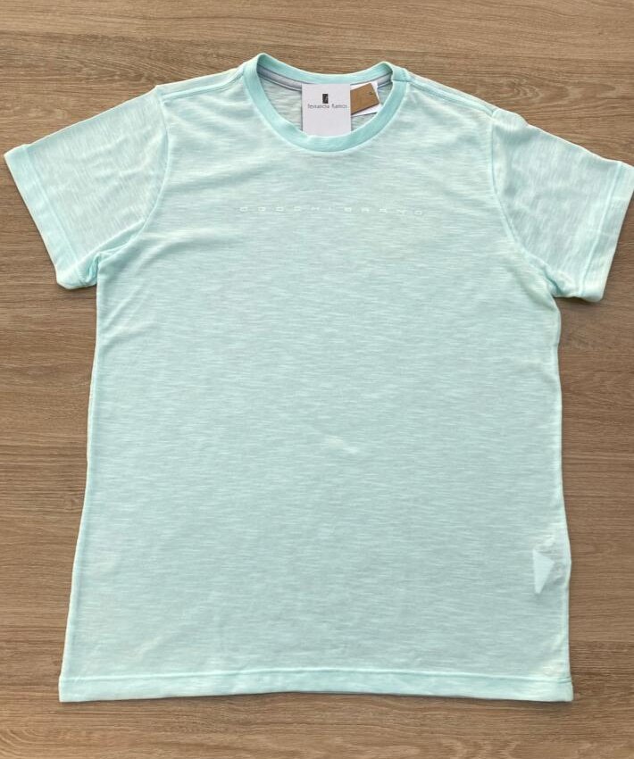Camiseta Infantil Masculina Ogochi Essencial Verde Água Fernanda Ramos Store