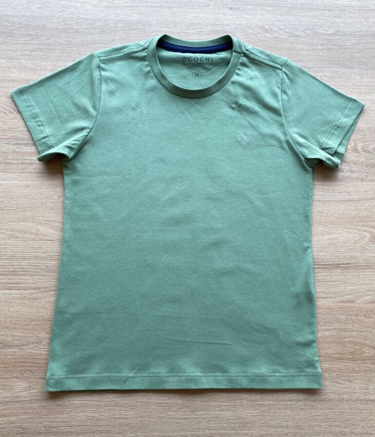 Camiseta Infantil Masculina Ogochi Essencial Verde Oliva Fernanda Ramos Kids