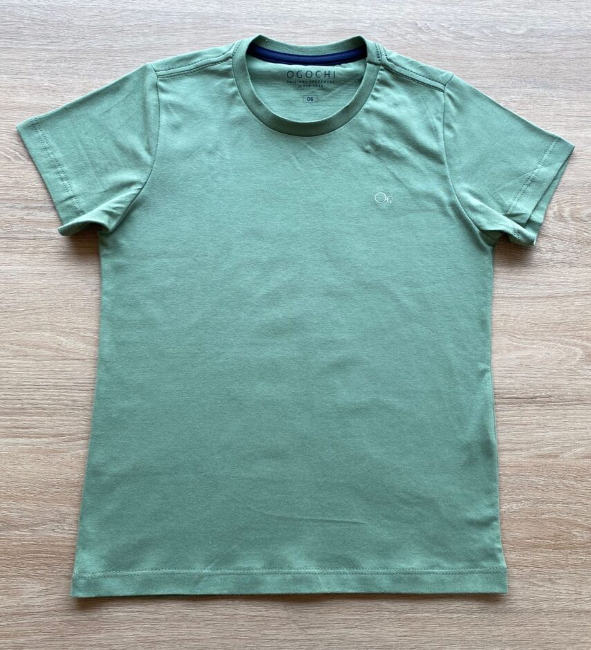 Camiseta Infantil Masculina Ogochi Essencial Verde Oliva Fernanda Ramos Kids