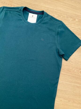 fernandaramoskids com br Camiseta Infantil Masculina Ogochi Essencial Verde Petróleo 1