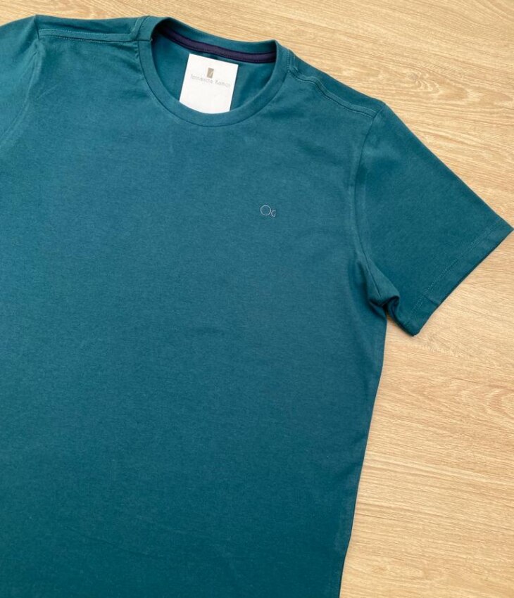fernandaramoskids com br Camiseta Infantil Masculina Ogochi Essencial Verde Petróleo 1