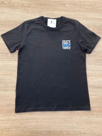 Camiseta Infantil Masculina Preta Skate Park Fernanda Ramos Kids