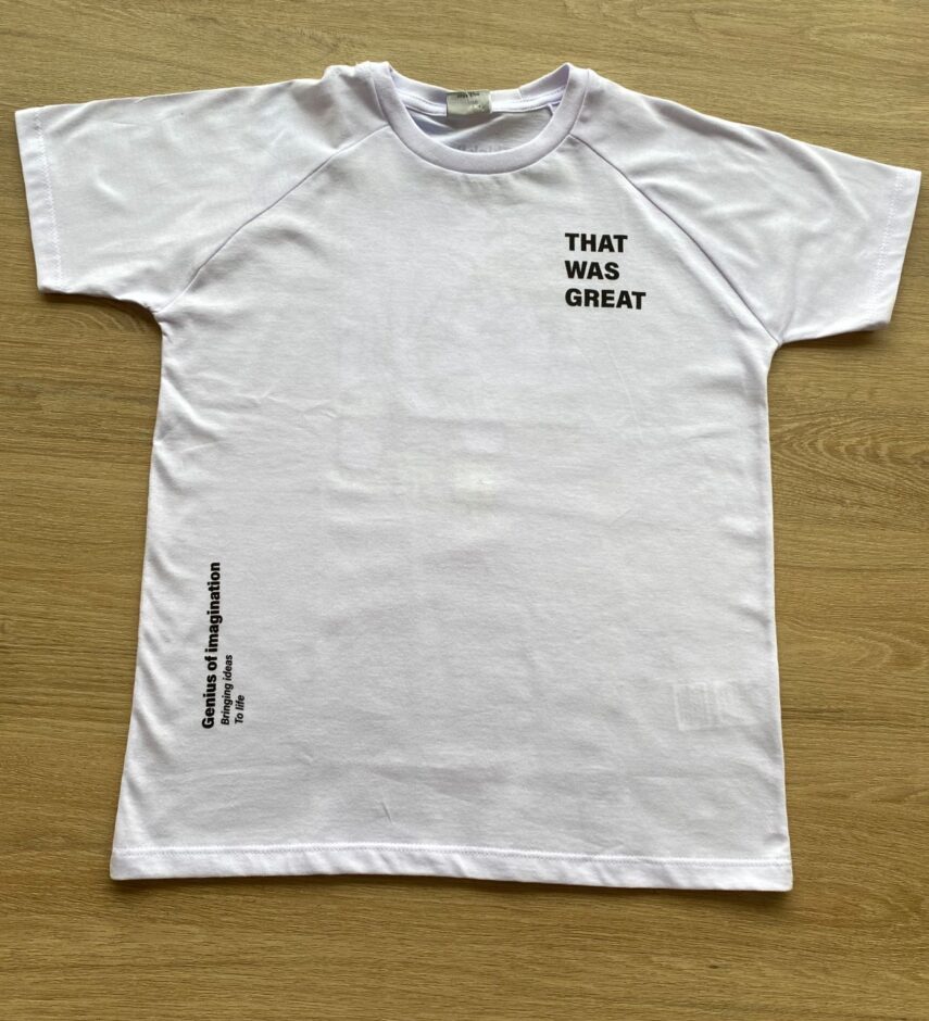 Camiseta Infantil Masculina That Was Great Branca Fernanda Ramos Kids