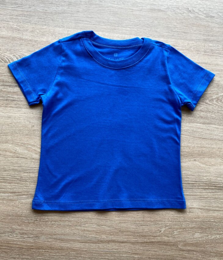 Camiseta Infantil Masculina Tradicional Azul Bic Fernanda Ramos Kids