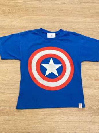 Camiseta Infantil Masculina Tradicional Azul com Estampa Fernanda Ramos Kids