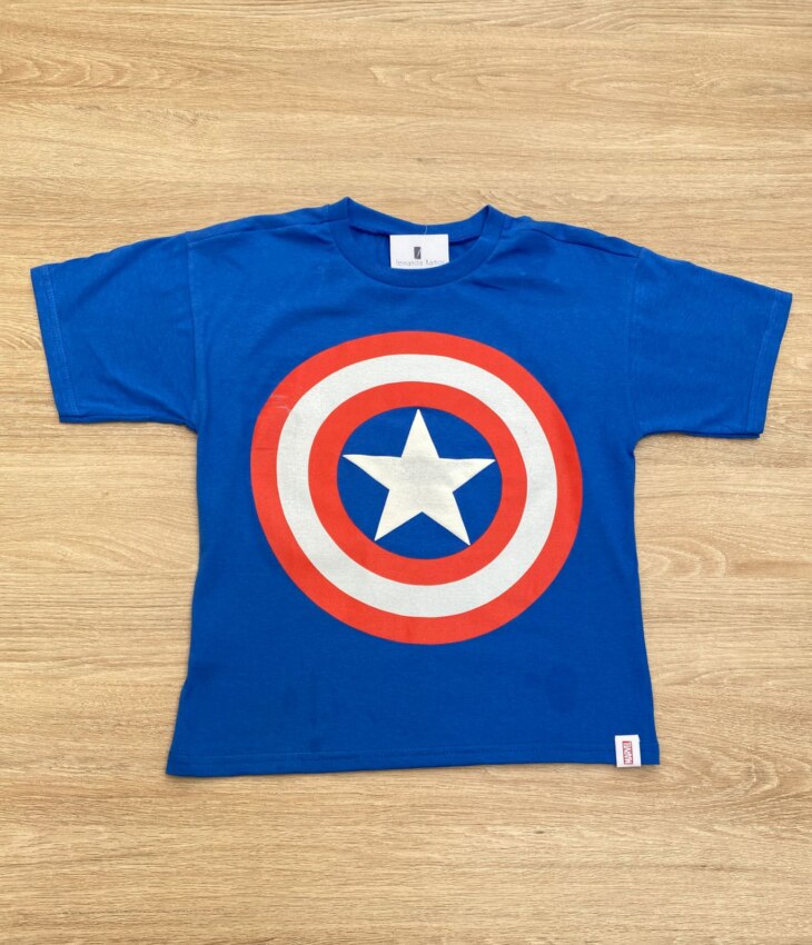 Camiseta Infantil Masculina Tradicional Azul com Estampa Fernanda Ramos Kids