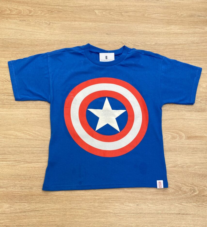 Camiseta Infantil Masculina Tradicional Azul com Estampa Fernanda Ramos Kids